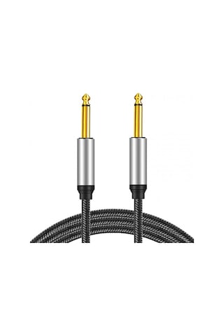 6.3 Mm Mono Gitar Anfi Ara Bağlantı Kablosu Ts Mono Jaklı Kablo 10m