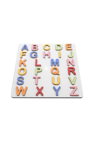 Ahşap Harf Öğretici Puzzle - Kelimeler Puzzle - Renkli Eğitici Ahşap Oyuncak