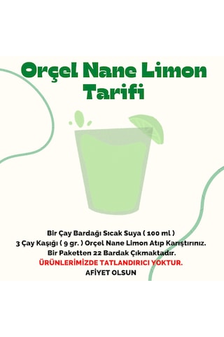 Orçel Nane Limon Aromalı Toz İçecek 200 G