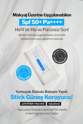 Derma Factory Yağlı ve Karma Ciltler İçin Mat Stick Güneş Koruyucu Derma Factory Airy Sun Stick SPF 50+ PA++++
