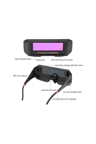 Tongxida Otomatik Kararan Güneş Koruyucu Gözlük, Kaynak Tıgı, Mmg, Koyu Renk,