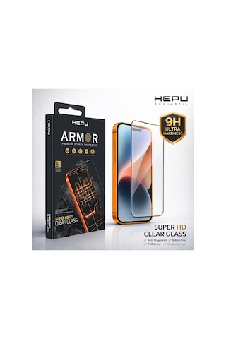 HEPU ARMOR Series Clear HD Cam Ekran Koruyucu – iPhone 15 Pro Uyumlu