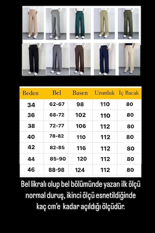 Ritnice Line Kadın Likralı Cırt Kapama Kahverengi Palazzo Pantolon Kahverengi
