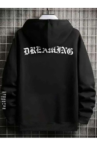 Altamira Unisex Dream Baskılı Oversize Kapşonlu Sweatshirt 001