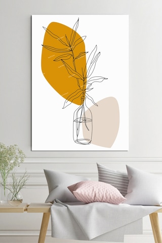 Vazoda Çiçek Minimalist Sanatsal Kanvas Tablo 70 x 100