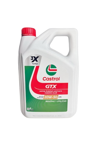 Castrol Gtx 20W-50 Benzinli-Lpg Motor Yağı 4 L