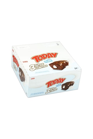Today 3 Bites Sütlü Kek 40 Gr. 24 Adet (1 Kutu)