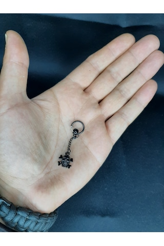 Mryart Kuru Kafa Unisex Çelik Küpe Siyah