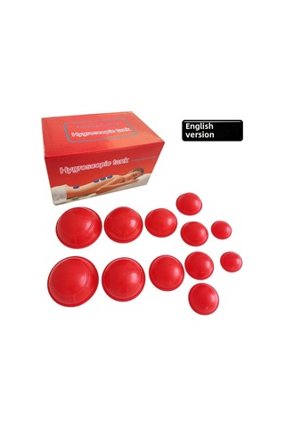 Yuntech01 12'li Silikon Vakum Çekme Kavanozları - Sağlık Masajı İçin Esnek, Dayanıklı Ve Taşınabilir Hijyenik Aletler Çok Renkli