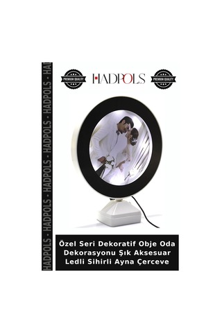 Özel Seri Dekoratif Obje Oda Dekorasyonu Şık Aksesuar Ledli Sihirli Ayna Çerceve