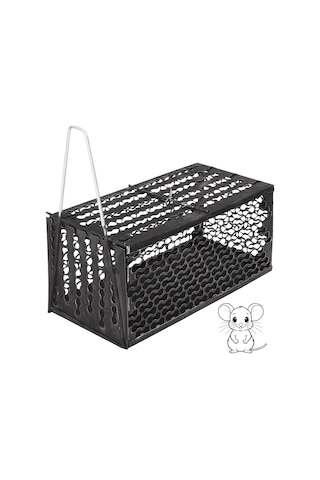 Büyük Fare Sıçan Tuzağı Kafesi Kapanı Canlı Yakalama Tutma Yaylı Tuzak Fakı