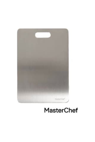 Master Chef Paslanmaz Çelik Kesme Tahtası - Hijyenik Dayanıklı Ve Şık Gümüş
