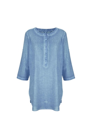 Bulalgiy Kadın Mavi Dantelli Tunik - Bga233591-mavi
