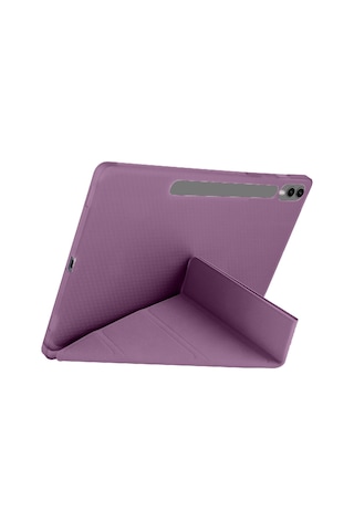 Samsung Galaxy Uyumlu Tab S10 Plus X820 12.4 İnç Katlanabilir Kalemlikli Standlı Akıllı Kılıf Kapaklı Kılıf