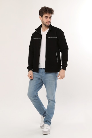 Uniprom Casual Ceket 3 İplik Şardonlu Mevsimlik Günlük Ceket Siyah