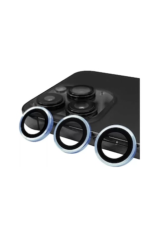 Newface Apple iPhone Uyumlu 13 Pro Max Raze Metal Kamera Lens - Mavi