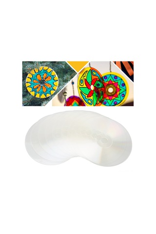 Hangfox 10 Adet Transparan Dıy Cd Diski - Sanatsal Boyama Ve Dekorasyon Için El Yapımı Malzeme Diğer