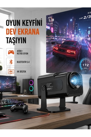 Hcs350pro Android 11 İşletim Sistemli Mini Projektör Yeni Nesil