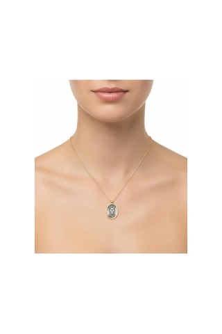 G&a Jewels - Koruyucu Işık - 925 Ayar Oksitli Yaldız Altın Kaplama Gümüş Kolye Altın - Gümüş 40+5 Cm