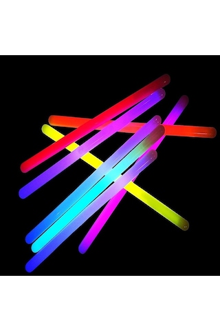100 Adet Kalın Glow Stick Parti Işığı Neon Işık Fosforlu Çubuk Işıklı Çubuk Ultra Canlı Parlak Işık