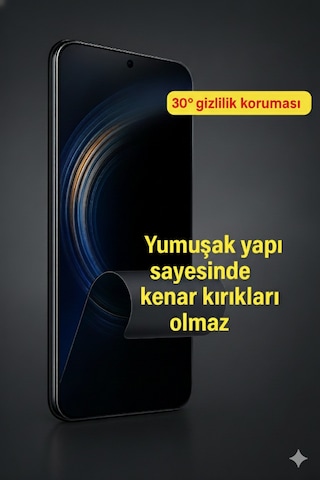 İphone 16 Pro Max Uyumlu Mat+ Gizlilik Hayalet 2 Si 1 Arada Kaplayan Kırılmaz 9h Ekran Koruyucu