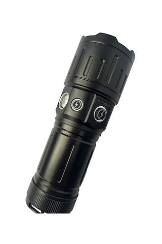 Or-b51 Şarjlı Led El Feneri, Güçlü El Feneri 50 Watt 8800 Mah Siyah