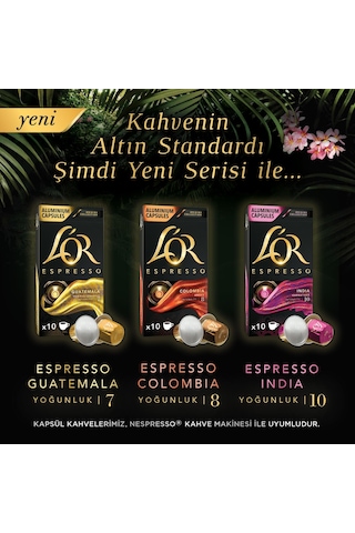 L'or Espresso Origin Colombia Nespresso Uyumlu Alüminyum Kapsül Kahve 3 x 10'lu