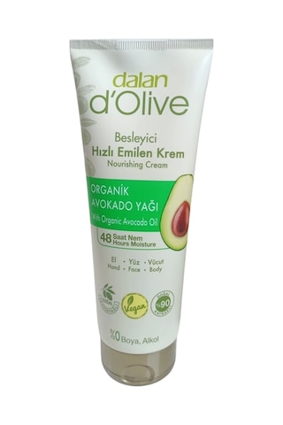 D'olive Organik Avokado Yağı Hızlı Emilen Tüp Krem 250 Ml 2 Adet