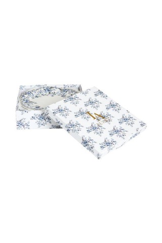Lucky Art Clarice New Bone China Porselen Mavi Küçük Çiçek Desenli 6 Lı Tabak Seti 27 Cm Lyfn 017