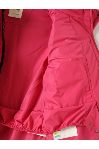 Koton Oversize Kapşonlu Şişme Mont Kapaklı Cepli Pembe 4wkg00021aw 4WKG00021AW293 Gülkurusu