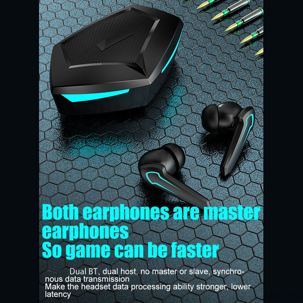 Moveevo P30 Kulak İçi Bluetooth 5.2 Kulaklık, 45ms Düşük Gecikme, Gürültü Engelleme, Mikrofonlu, Oyun/spor/müzik İçin Beyaz