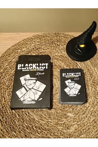Blacklist Yasaklı Kelime Oyunu Klasik Versiyon Kese Hediyeli 50 Kart Eğlenceli Grup & Parti Oyunu