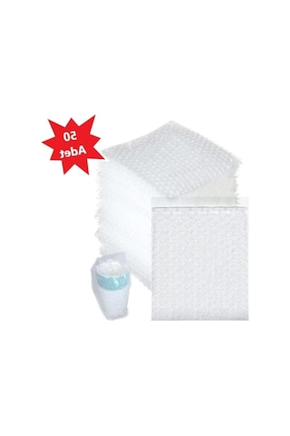 Bantlı Baloncuklu Torba 20x30 Cm + 5 Cm Kapak, 50 Adet Paket Açık Indigo