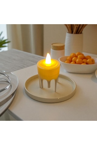 Akan Damla Efektli Dekoratif Mumluk Led Hediyeli, Mumluk