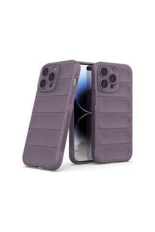 Mey İthalat Apple, Uyumlu iPhone 15 Pro Max Kılıf Optimum Silikon - Mor