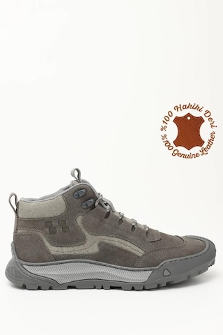 Pepita 130 İthal Taban Bilek Boy Erkek Deri Bot Gri