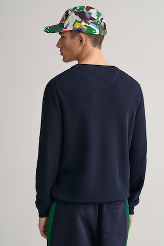 Gant Erkek Regular Fit Bisiklet Yaka Logolu Kazak - Lacivert Evenıng Blue