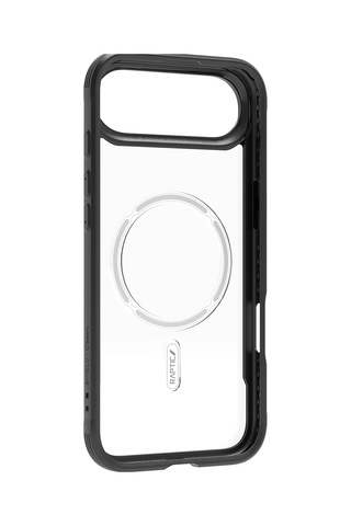 Apple Uyumlu iPhone 17 Air Kılıf M-safe Şarjlı Airbagli Raptic Shield Serisi Şeffaf Arka Yüzey Kapak Siyah