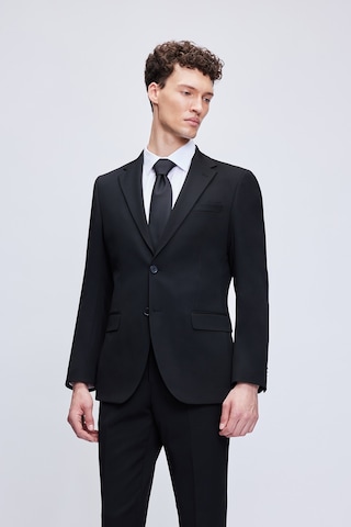 Hatemoğlu Siyah Slim Fit Mono Yaka 6 Dr Takım Elbise