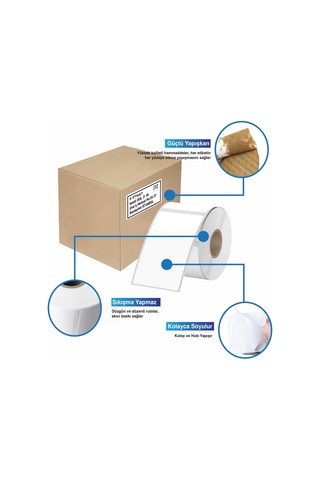 100x120 Termal Barkod Etiketi 400 Sarım 1