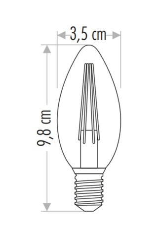 4W Rustik Amber E14