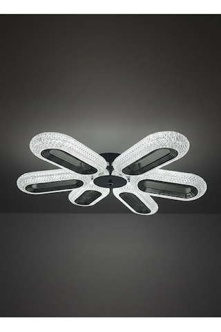 Eclipse Model 6 "lı Gümüş 3 Renk Modu Ledli Modern Tavana Sıfır Salon Mutfak Yatak Odası Led Avize Altın