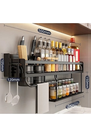 Joyjadehub Ambition Alüminyum Mutfak Depolama Raf Mutfak -