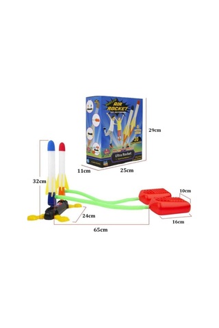 Air Rocket Duello Oyuncak Seti 2 Işıklı Roket 2 Işıksız Yedek  Rok