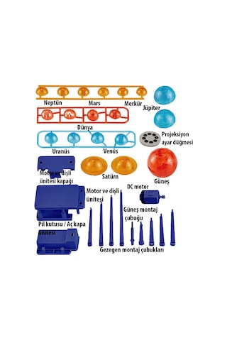 Güneş Sistemi Modeli Elektronik Projeksiyon Özellikli Öğrenci Modeli Demonte