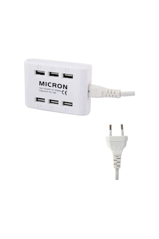 Mıcron 6 Port Çoklu Şarj Cihazı 4.8 Amper