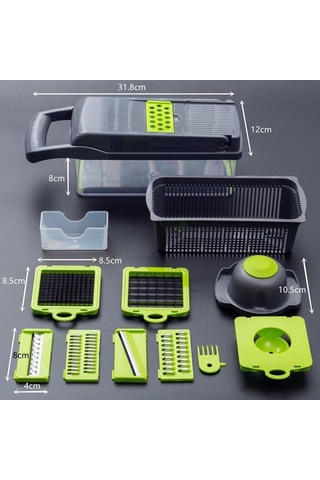 Dinosaurs Gıda Kıyıcı Sebze Meyve Peyniri Soğan Kıyıcı Dilimleyici Dicer Domates Kesici Taze 12 In 1 Vegggıe Kıyıcı Mutfak Gadget Setleri Manuel Dilimleyiciler Altın