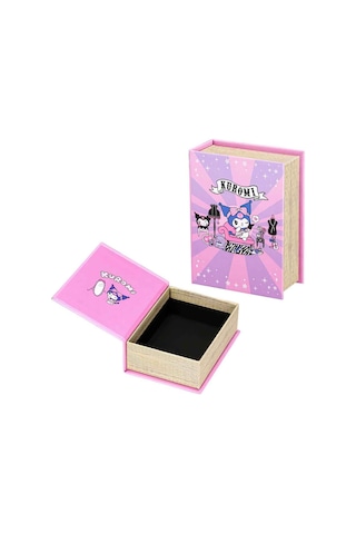 Sanrio Kuromi Temalı Kitap Görünümlü Dekoratif Saklama Kutusu Kawaii Pembe Tasarım, Takı Ve Aksesuar Düzenleyici, Hediye Çok Renkli