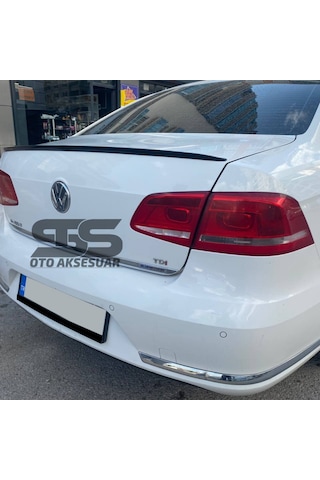 Volkswagen Passat B6 - B7 - B8 Type 2006 - 2020 Uyumlu Bagaj Üstü Spoiler Piano Black