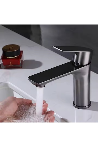 Faumix ANT0090 Lavabo Bataryası Antrasit Gri Pirinç